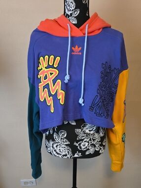 Womens Large adidas Originals Women's Love Unites Crop Hoodie